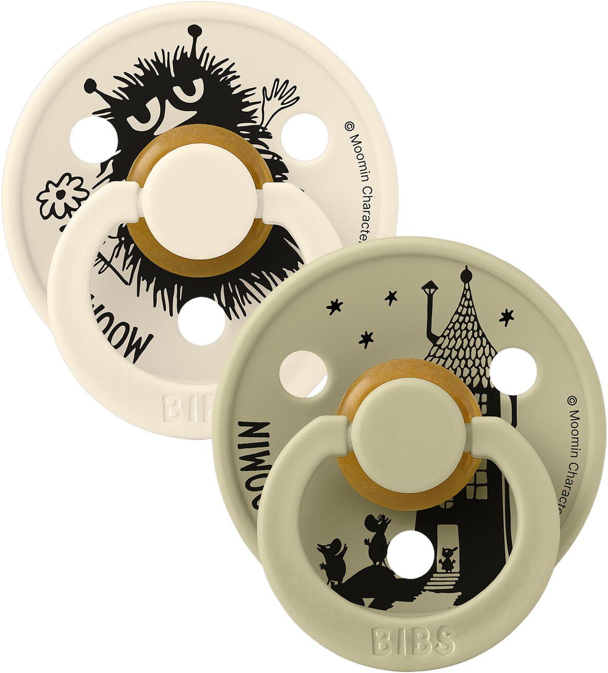 BIBS x Moomins Pacifier Colour Stinky 2 PACK Latex Size 2 Iv