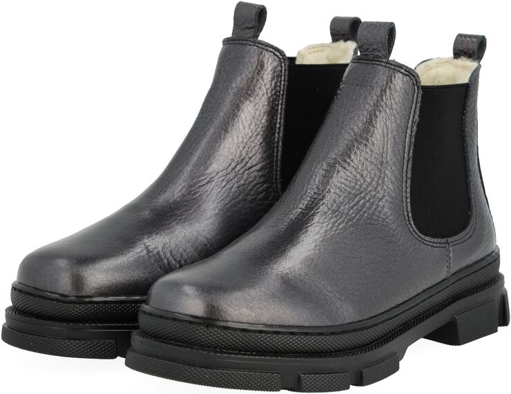 Chelsea støvle med elastik og uldfo