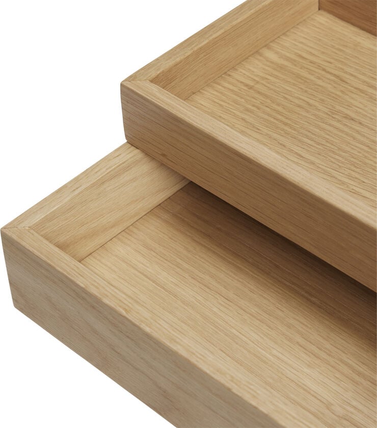 Rail Desk Organiser Natural set of 2