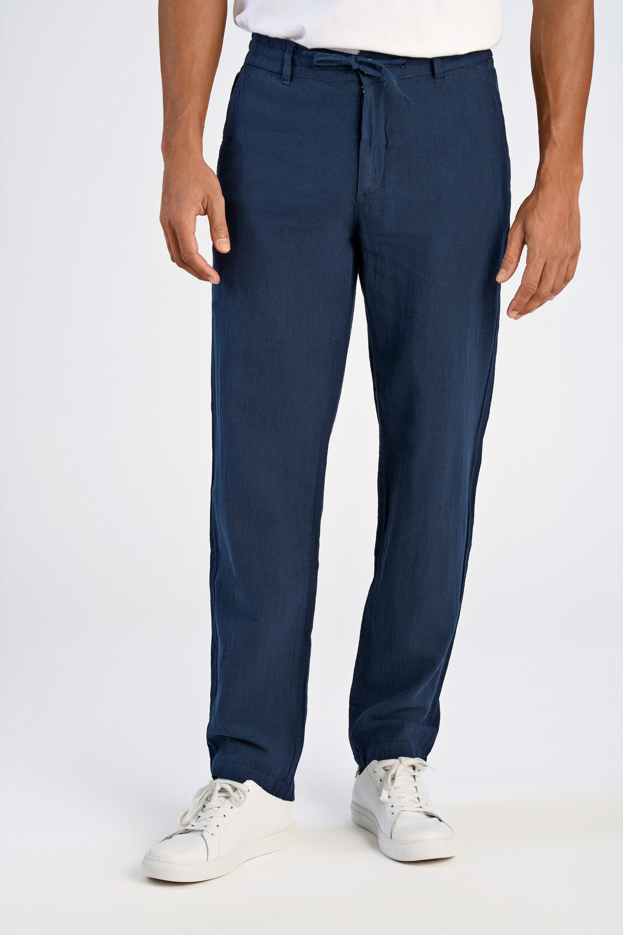 Linen blend herringbone pants