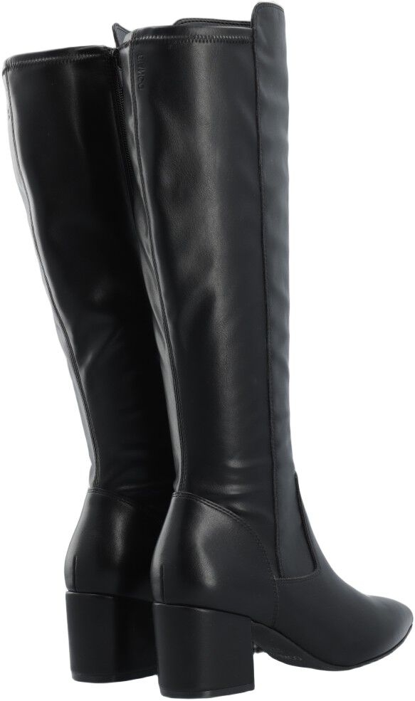 BIADEVIVED Stretch Knee High Boot Smooth Faux Leather