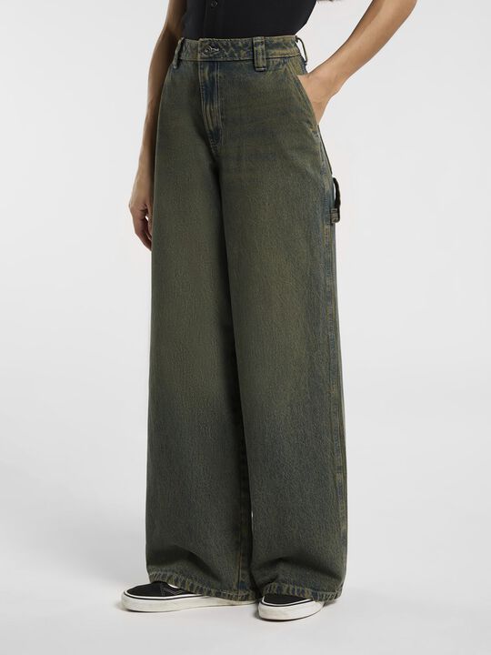 X LOOSE DENIM CARPENTER PANT W GREE