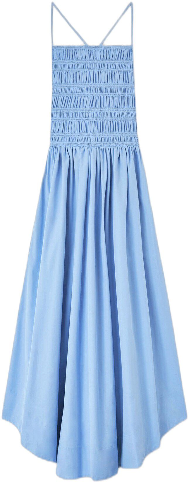 Compact Poplin Long Smocked Dress