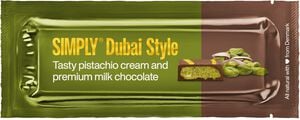 SIMPLY&reg; Pistacie-Chokolade Bar, M&AElig;LK (40g)