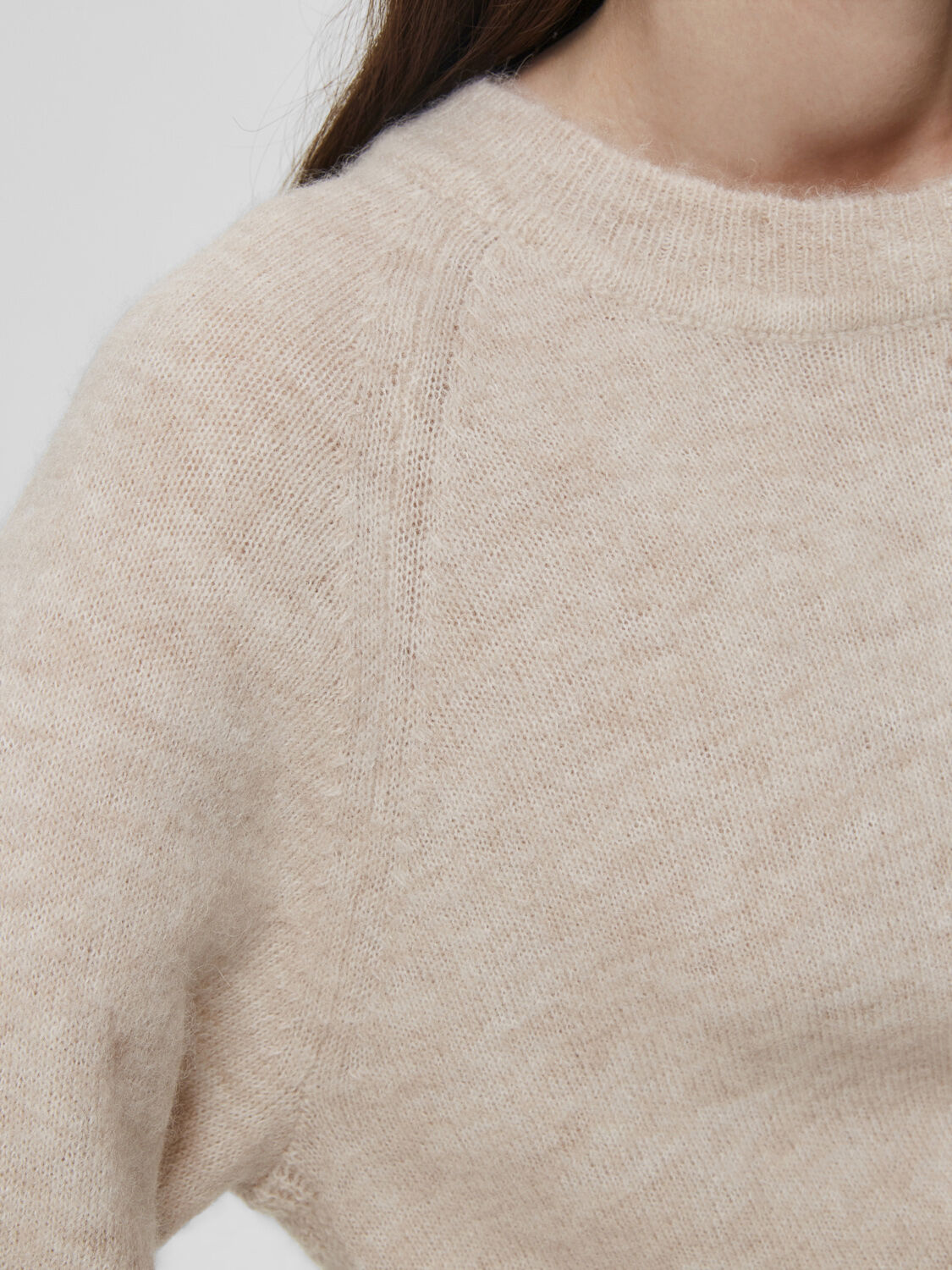 SLFLULU LS ALPACA BLEND KNIT O-NECK B NOOS