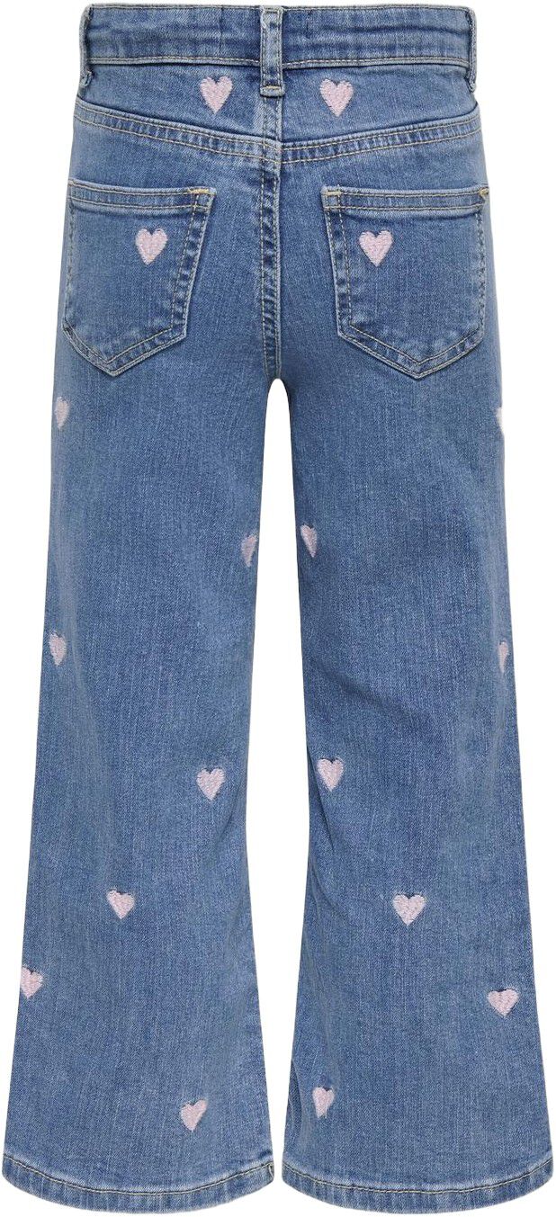 KMGJUICY WIDE LEG HEART EMB JEANS N