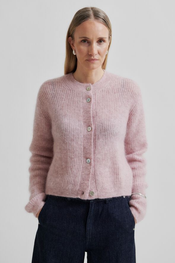 Andrea Knit Rib LS Cardigan