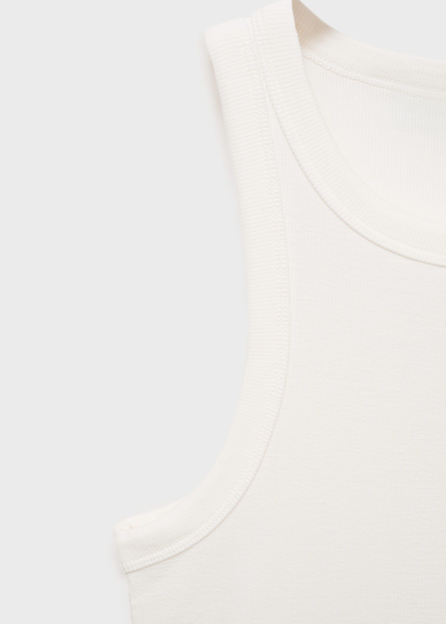 Ribbed cotton-blend top