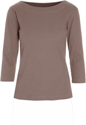 Naibu rib bluse med 3/4 &aelig;rme