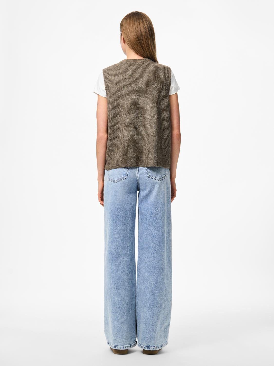 PCSILLY SL REV TIE VEST KNIT NOOS B