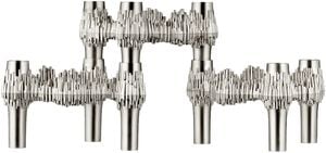 Quist candle holder set with 3 pcs - brushed chrome