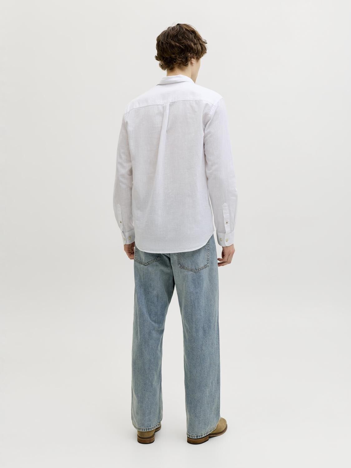 JJESUMMER LINEN BLEND SHIRT L/S SN
