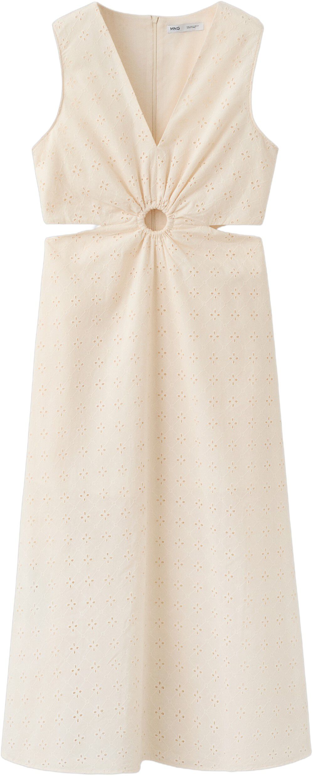 Broderie anglaise cotton cut-out dr