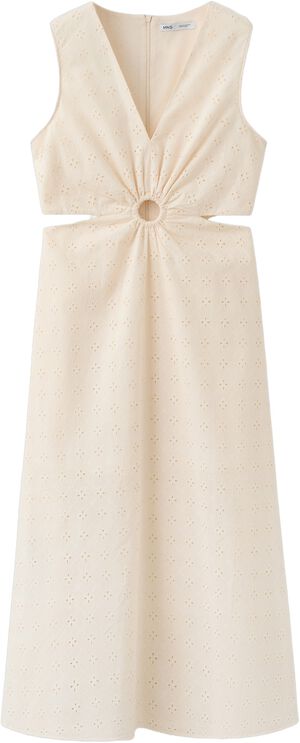 Broderie anglaise cotton cut-out dr