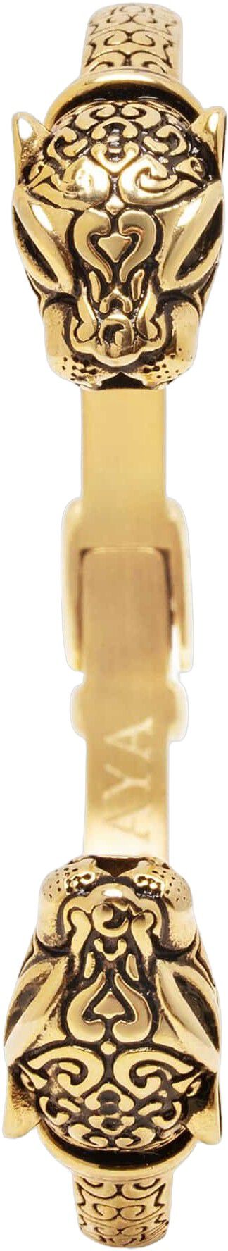 Men's Panther Bangle in Gold