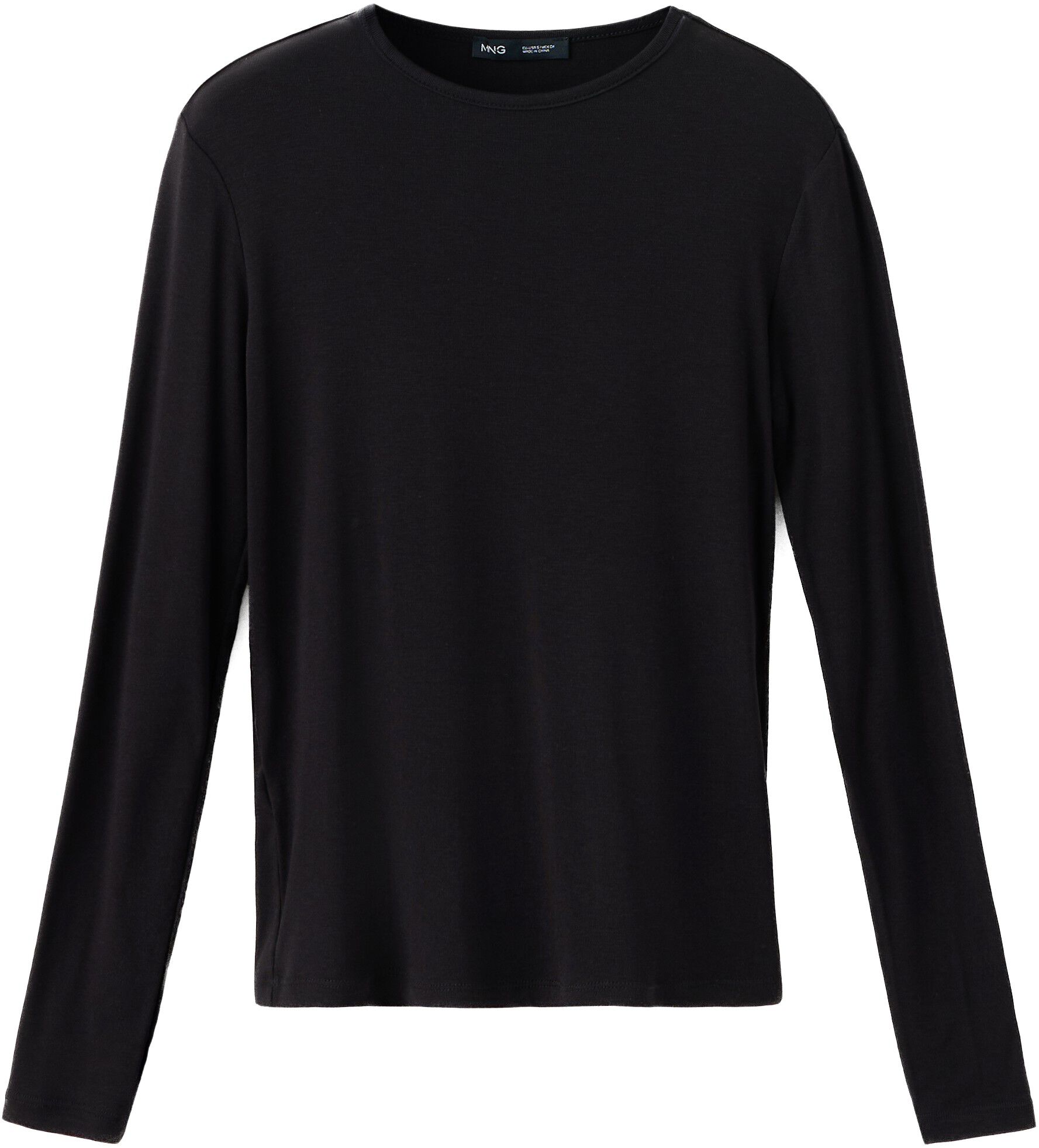Long-sleeved fitted t-shirt
