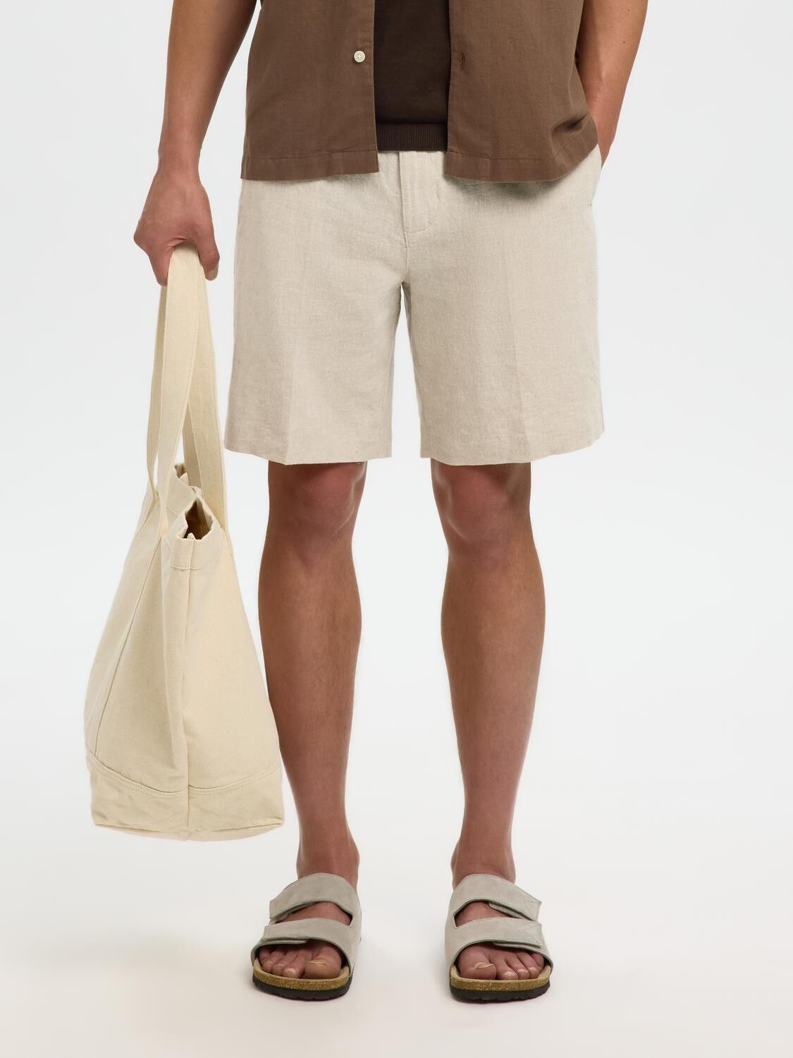 SLHREGULAR-LEROY LINEN BLD SHORTS N
