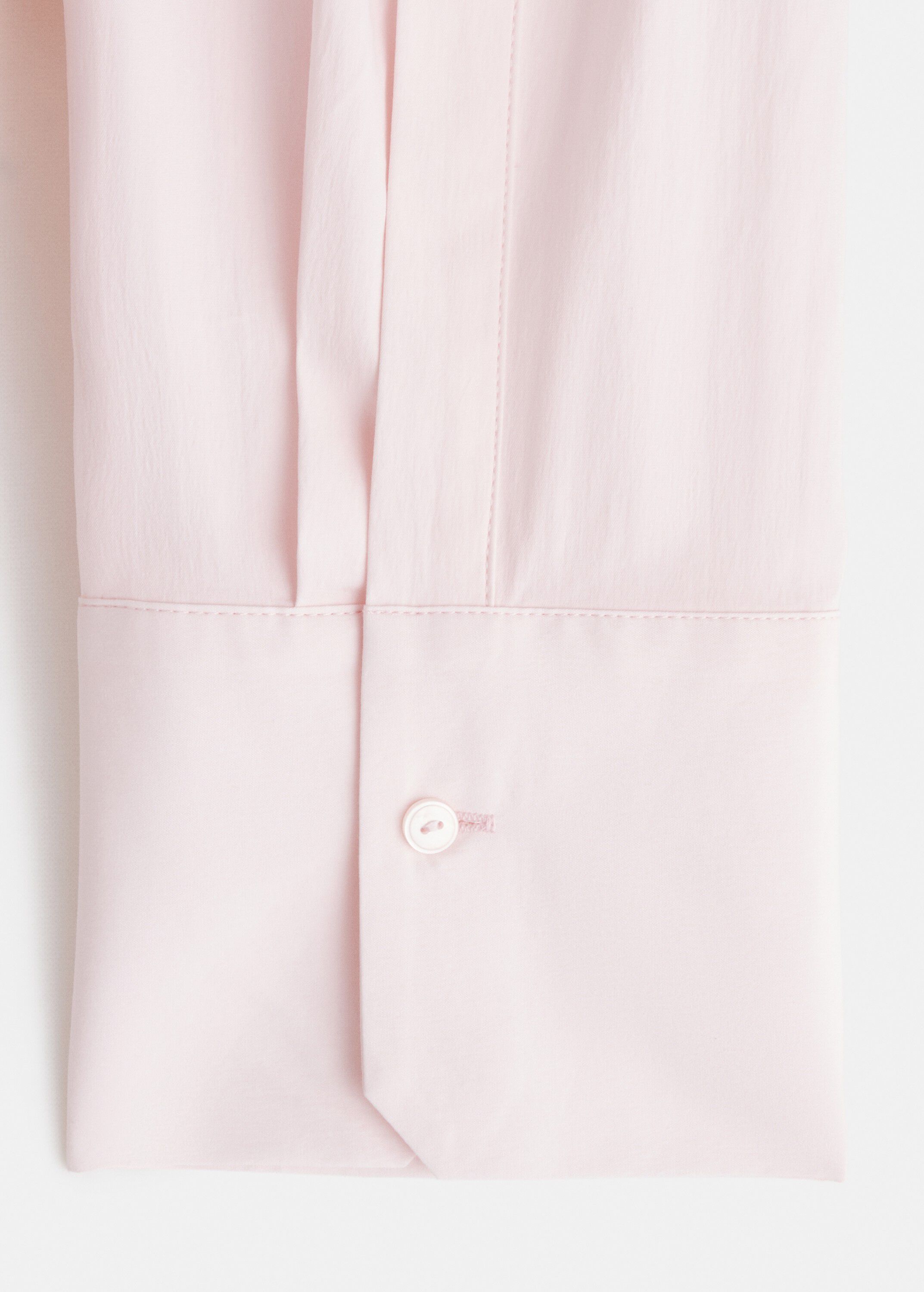 Cotton shirt with hidden buttons