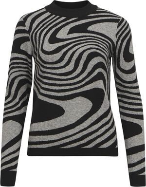 OBJRAY L/S KNIT PULLOVER AOP NOOS