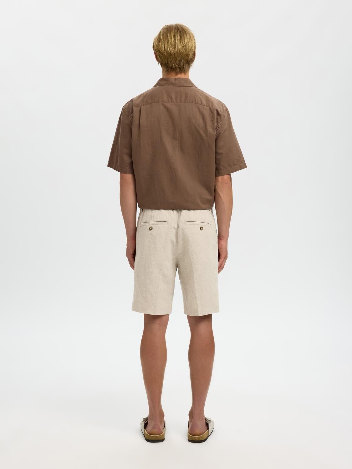 SLHREGULAR-LEROY LINEN BLD SHORTS N