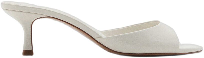 Kitten-heel sandals with strap