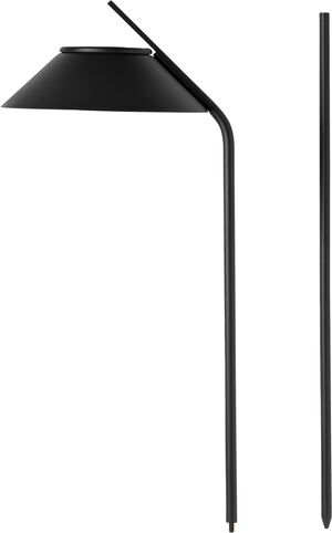 Vinkel LED solcellelampe, spyd black
