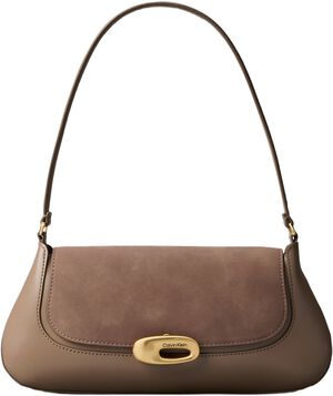 Engraved Brushed Sueded Shoulder Bag