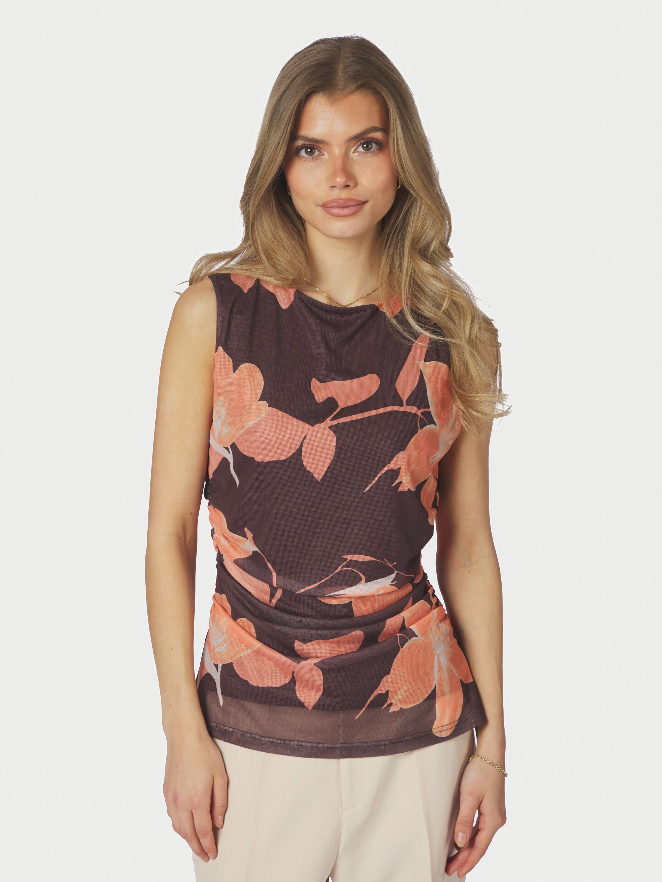 Liblana Flower Mesh Top