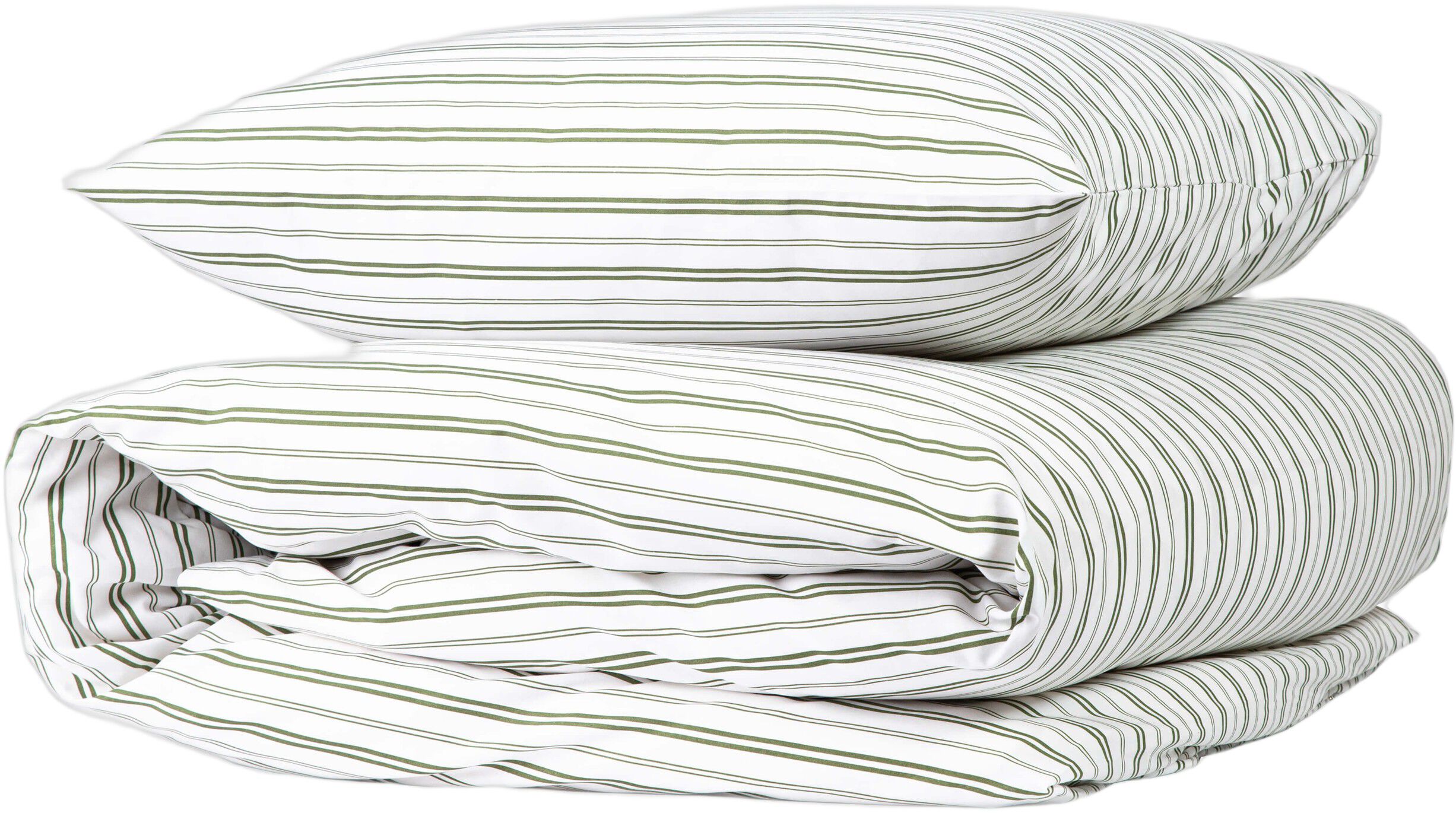 Percale stripe 140x200cm 180TC Green