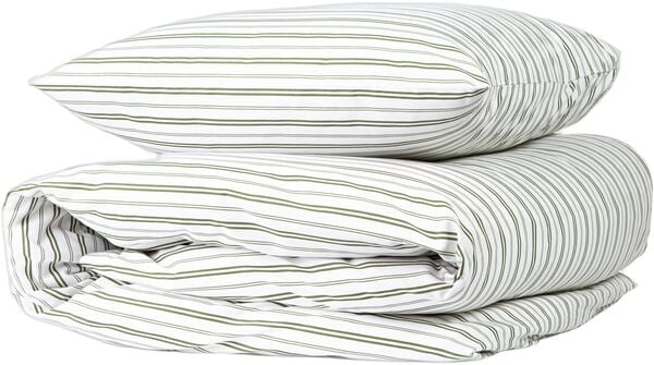 Percale stripe 140x200cm 180TC Green
