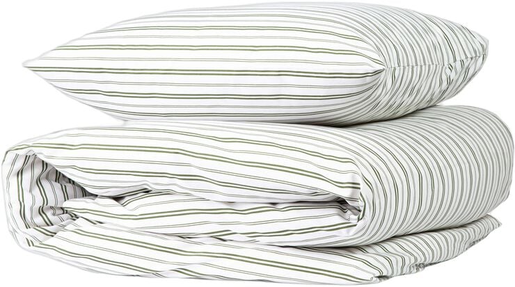 Percale stripe 140x200cm 180TC Green