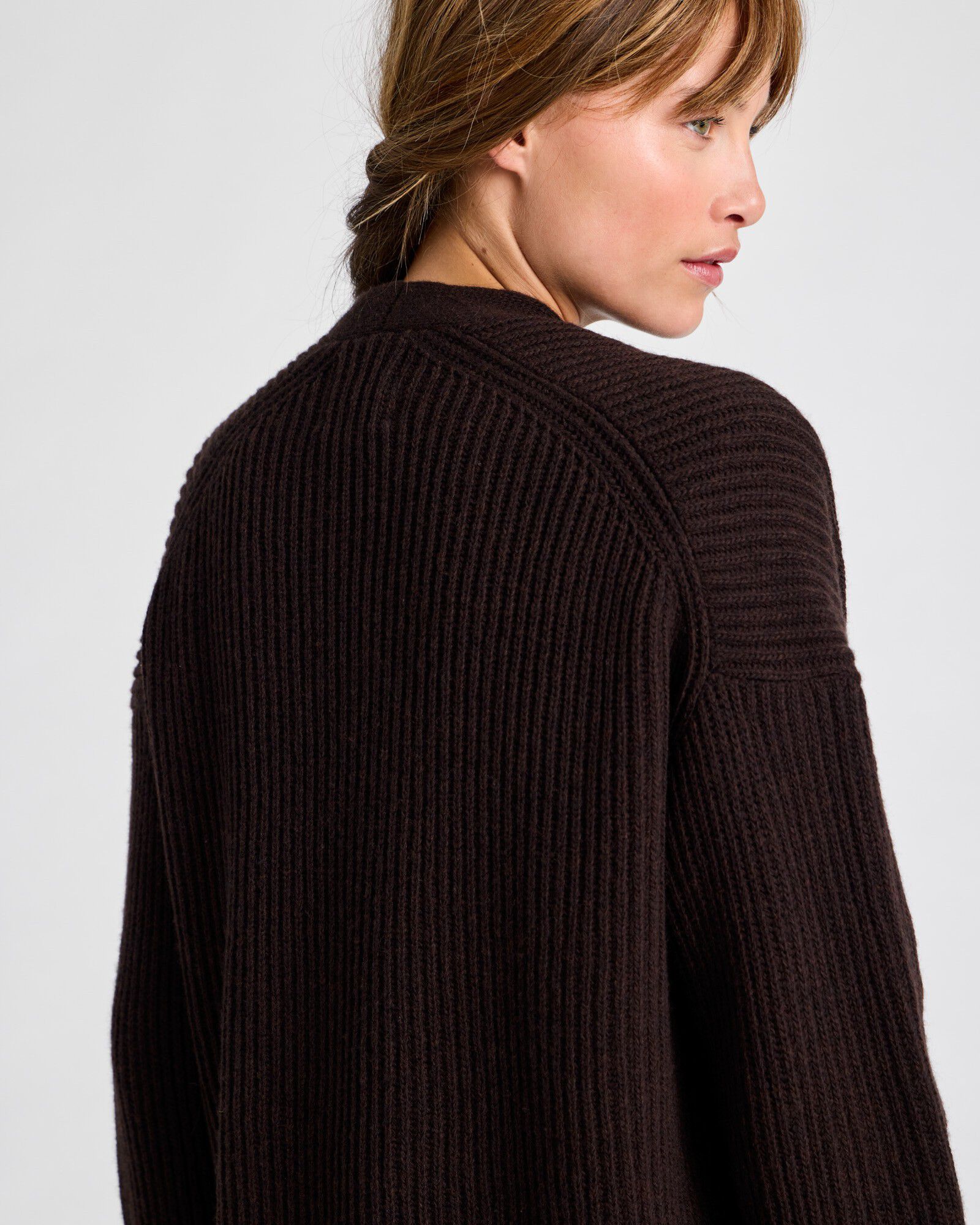 Mette Cardigan Lambswool Knit GOTS