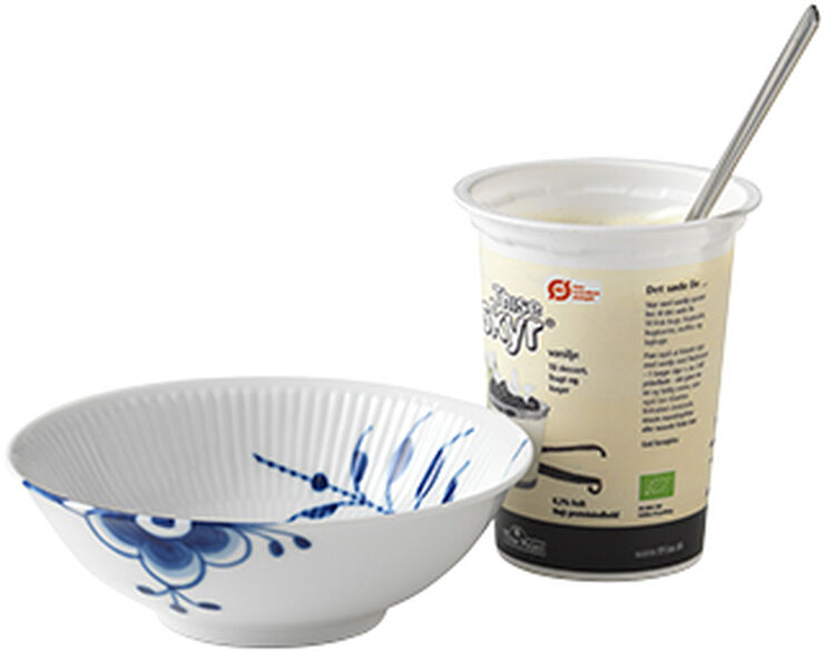 Blå Mega Riflet 35 cl. portionsskål