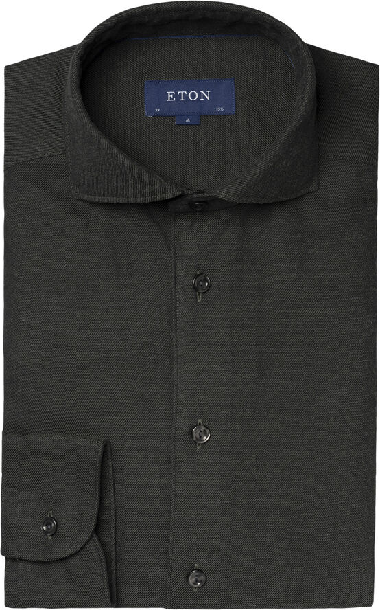 Contemporary Fit Dark Green Flannel Shirt