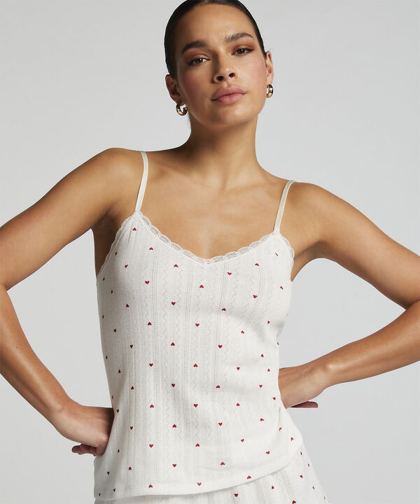 Cami Pointelle Lace Hearts