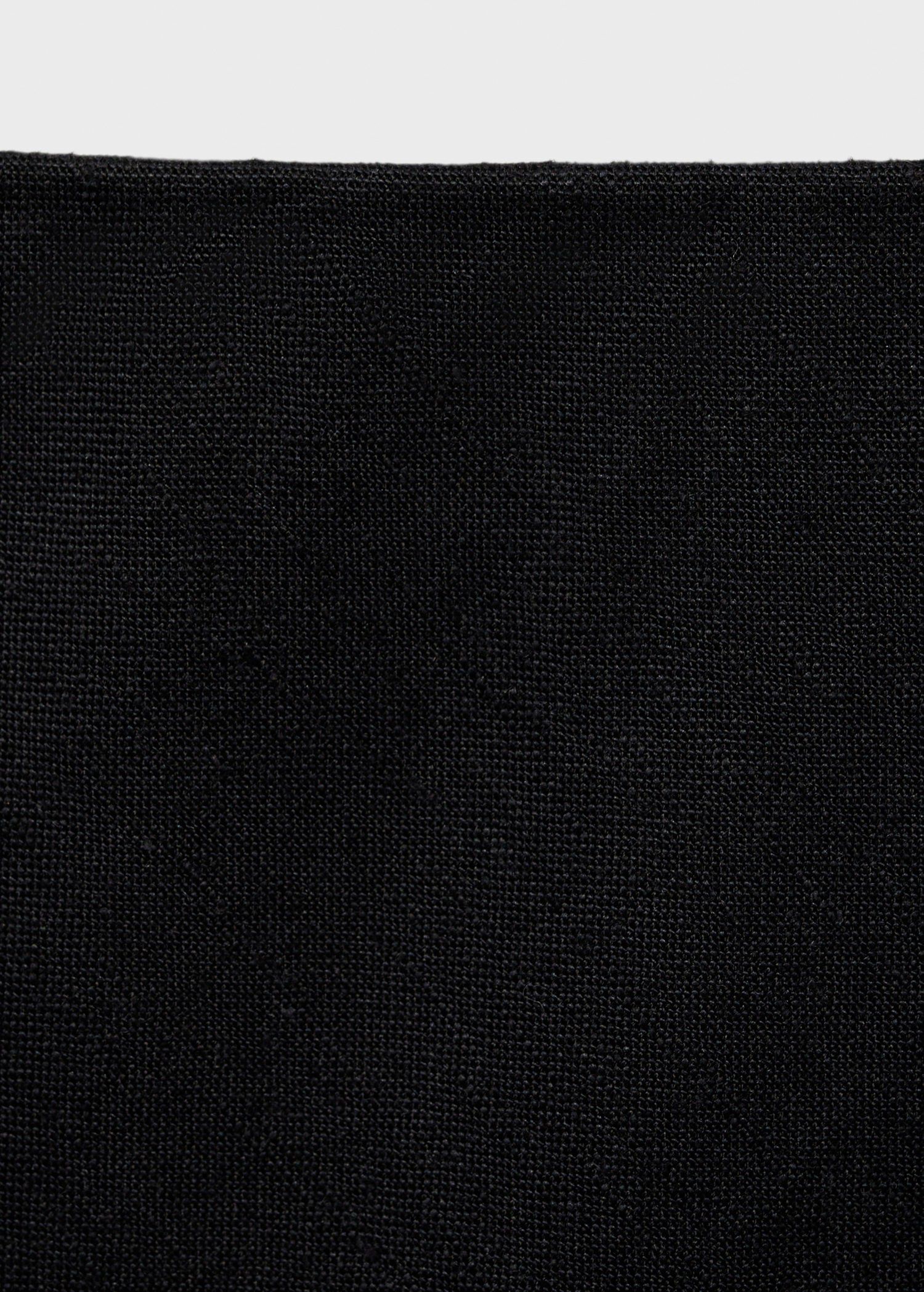 Linen blend straight skirt