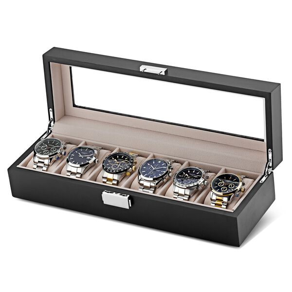 Watch Box 6 Watches Black Wood DIT0