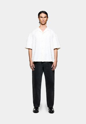 JACQUARD FRINGE VACATION SHIRT