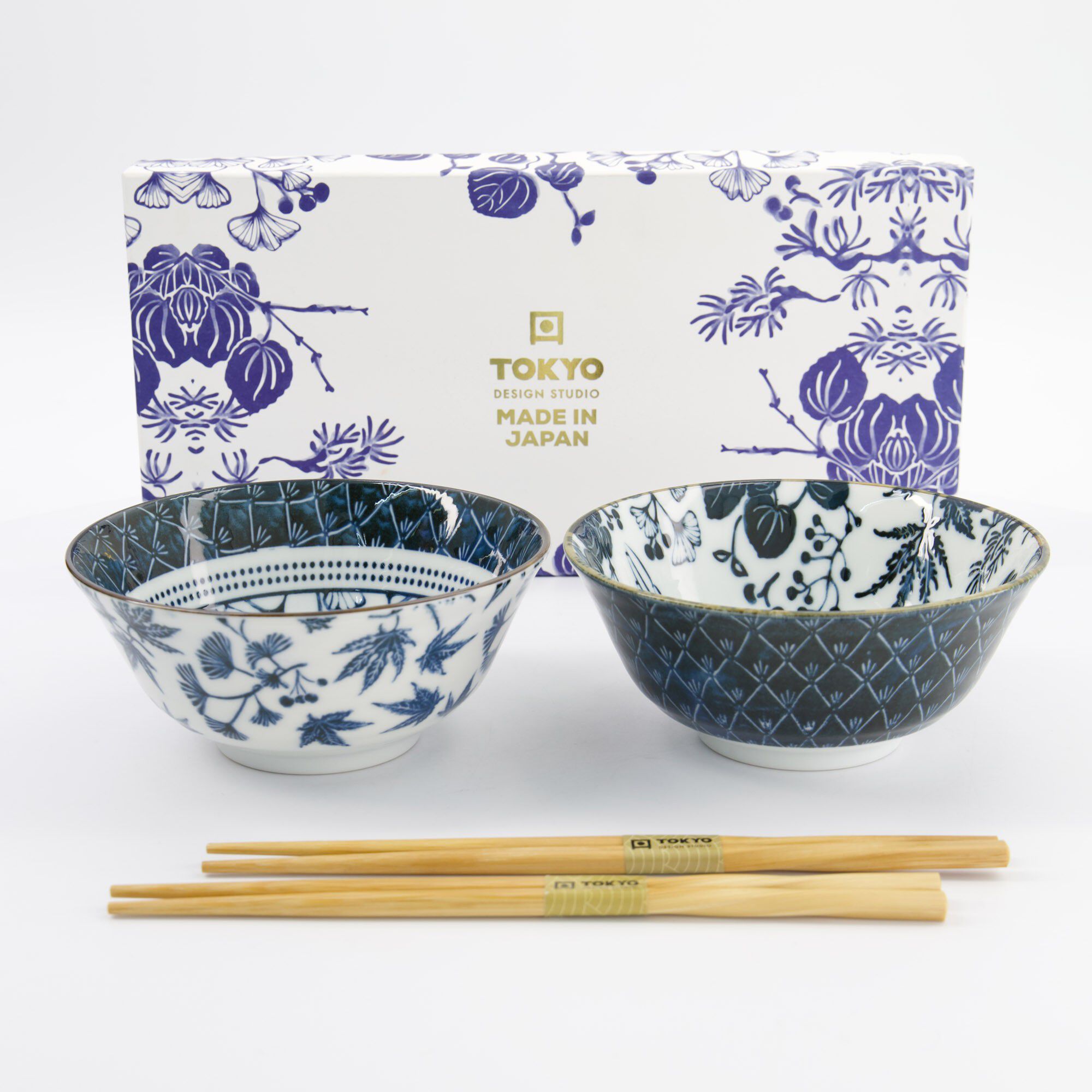 Flora Japonica Tayo Giftset 2pcs w/chopst. 15.2x6.7cm Crane