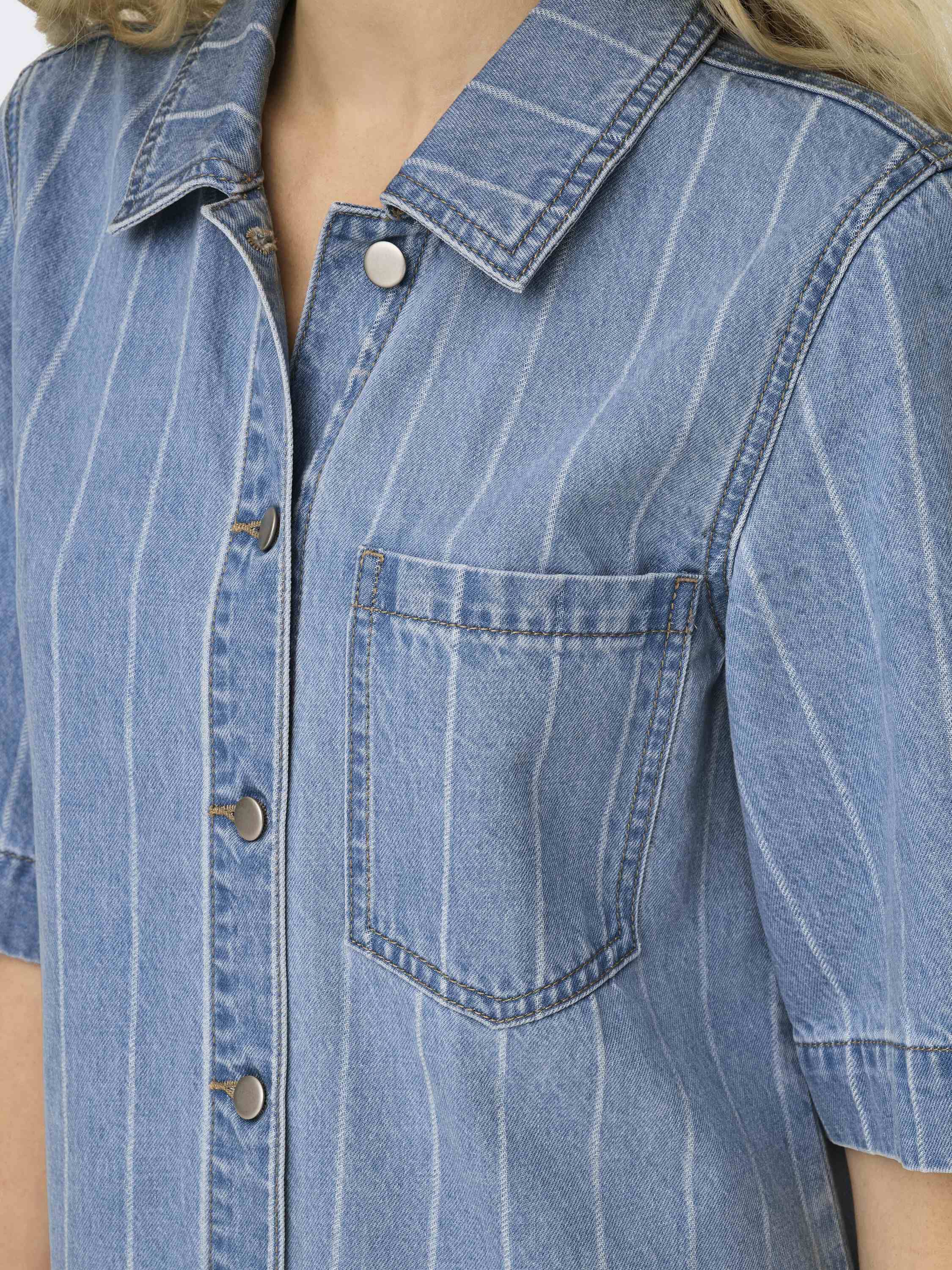 ONLASTA S/S STRIPE DNM DRESS GUA