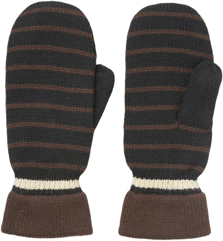 Thin Striped Emerald Mittens