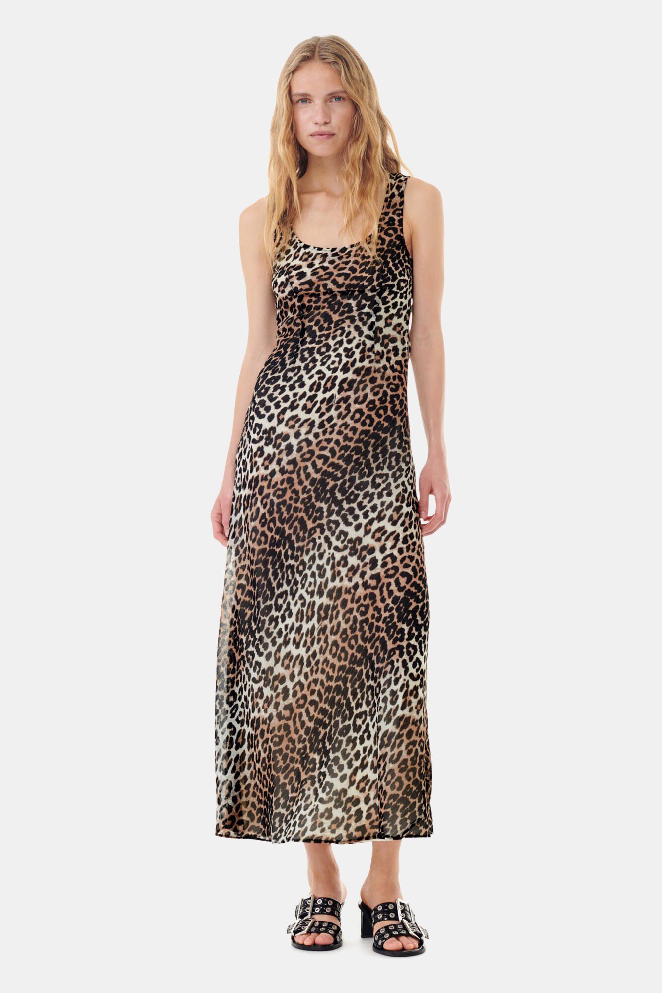 Printed Chiffon Maxi Dress