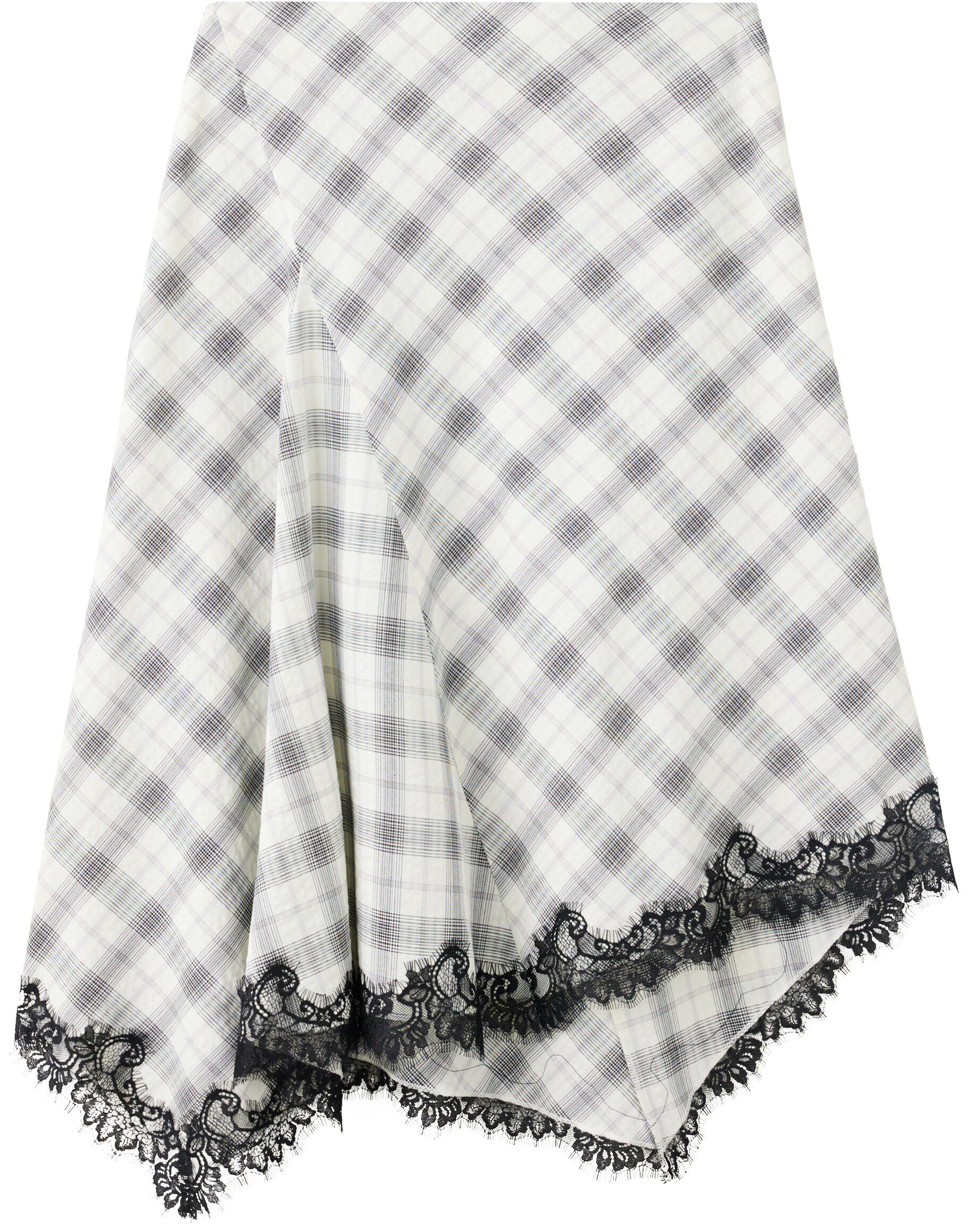 Fluid midi checked skirt