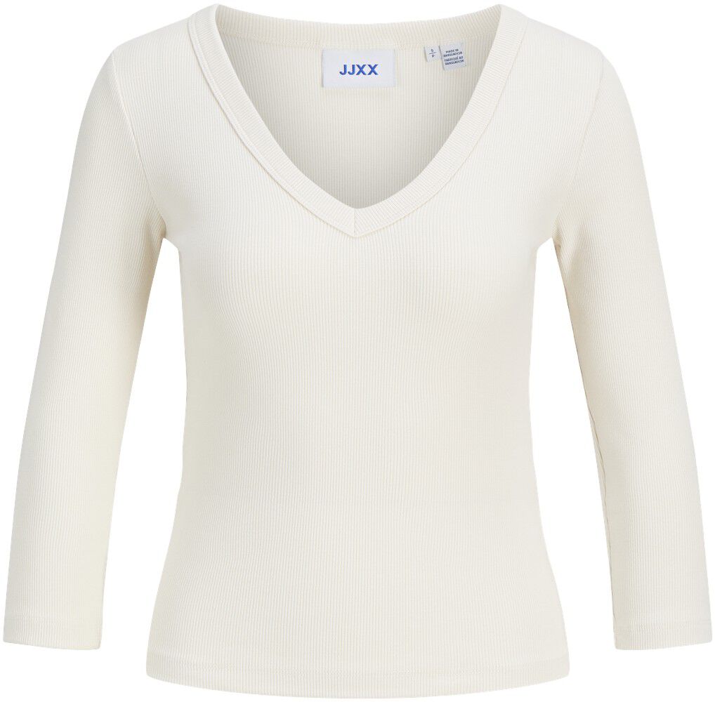Jxfifi Str 3/4 V-Neck Rib Top Jrs