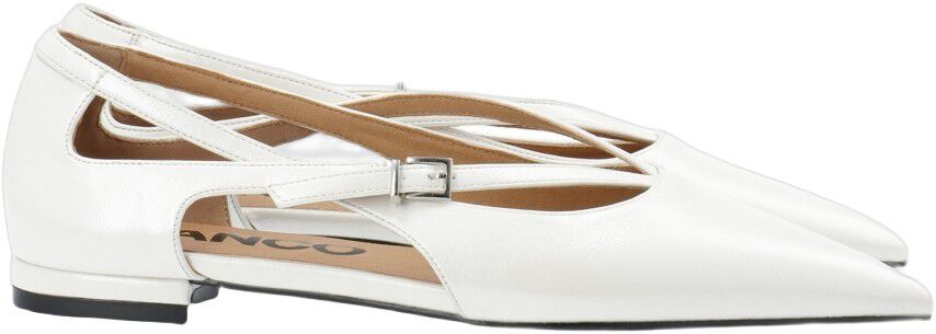 BIABARI Cut Out Pointy Flat Faux Leather