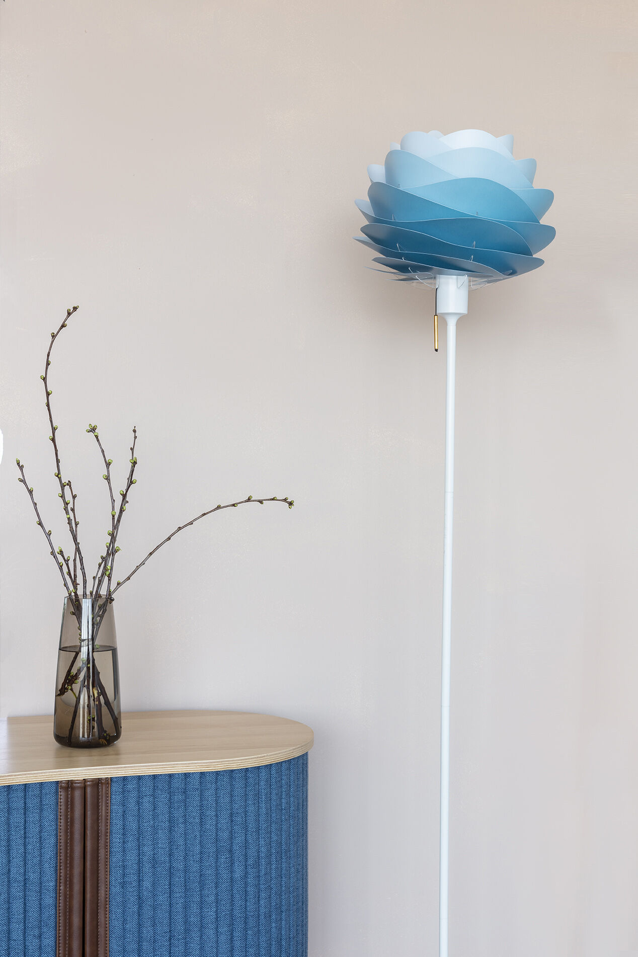 Champagne floor stand white H 140 cm