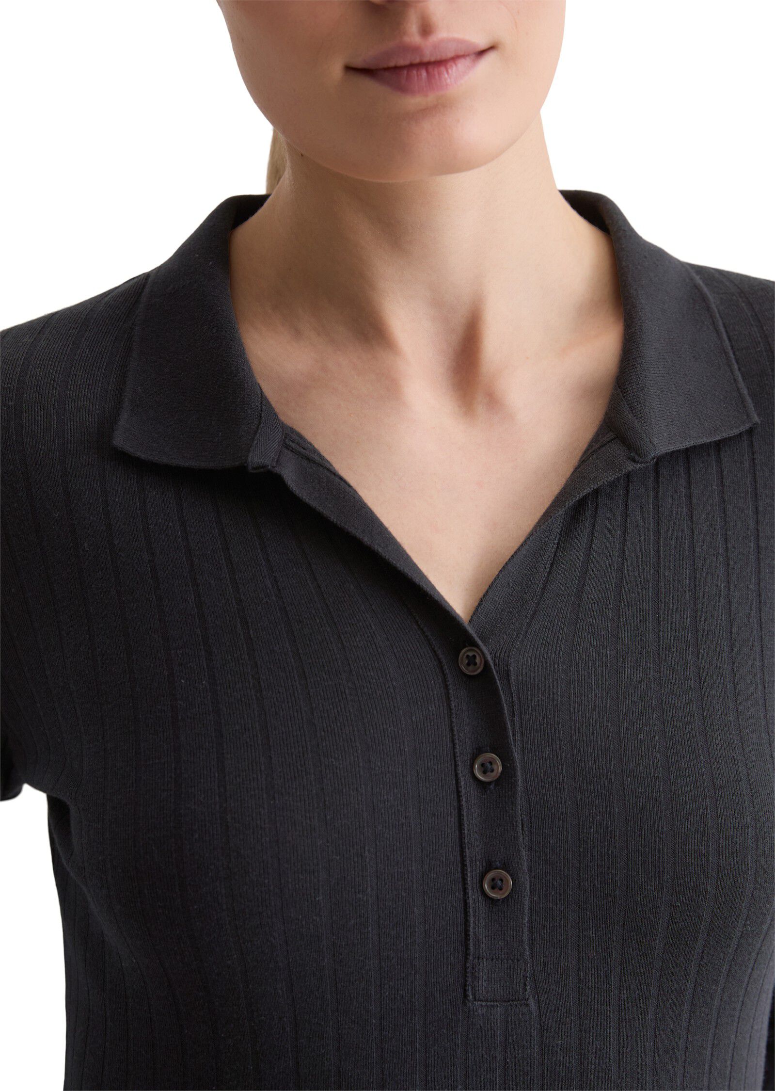 Jersey polo, long sleeve