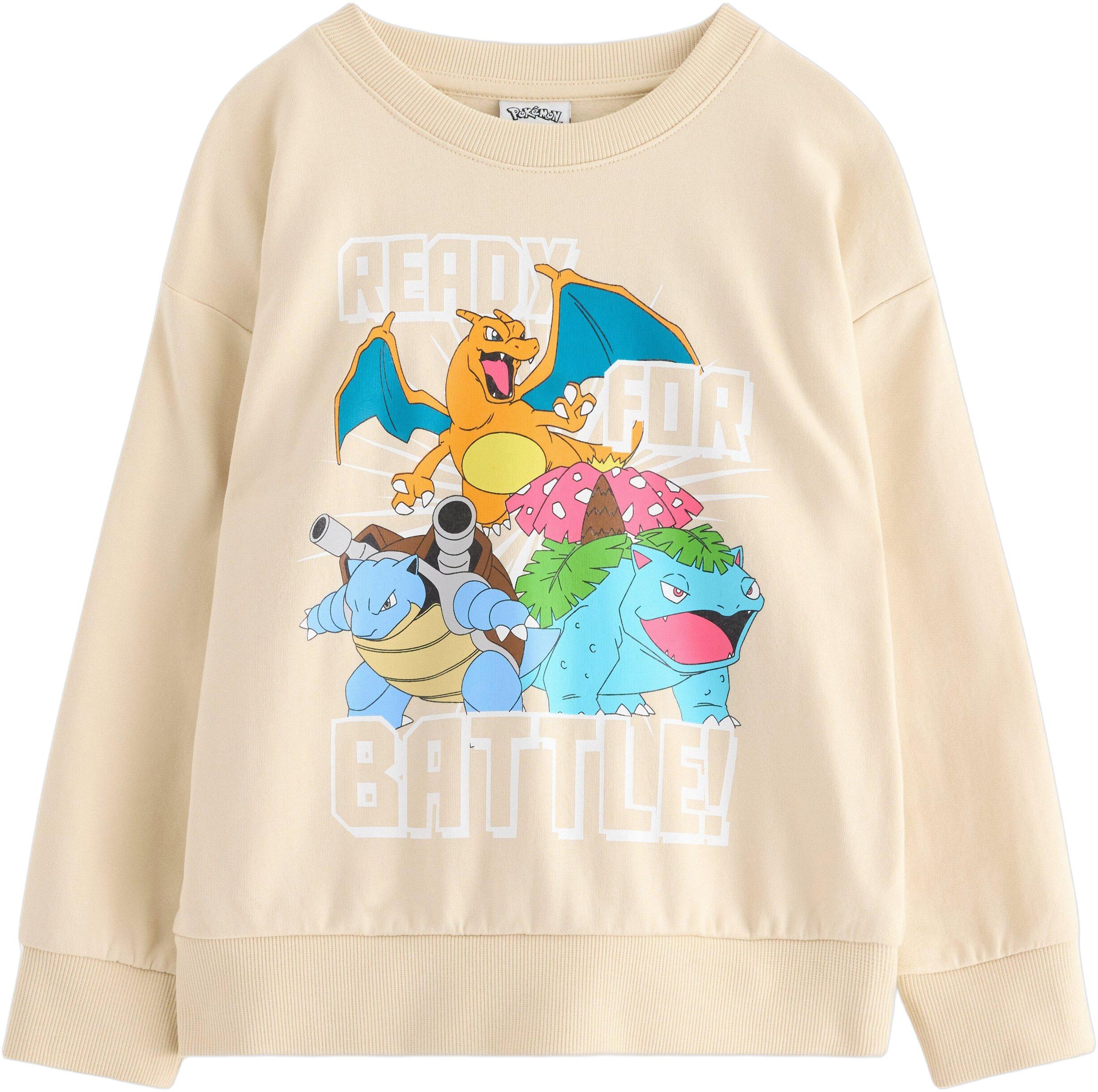 Mjuk sweatshirt i bomullstrik&aring; med