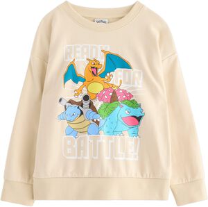 Mjuk sweatshirt i bomullstrikå med