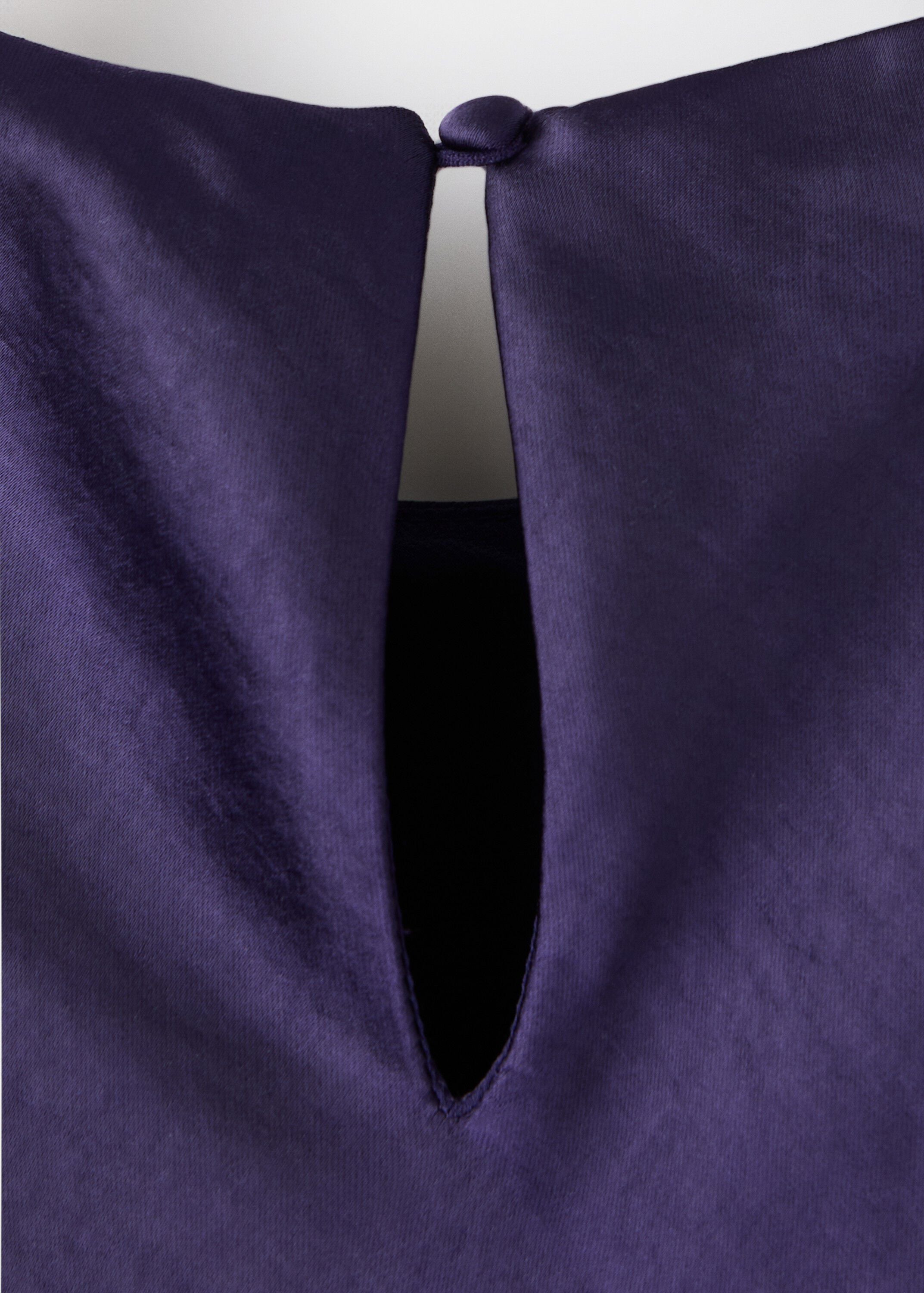 Satin dress with shoulder pads